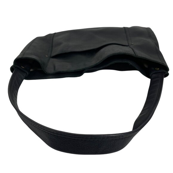 AMERICAN LEATHER CO Avery Sling Hobo Shoulder Bag Black Leather Tote EUC - Picture 13 of 13